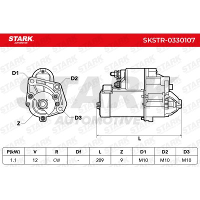 Anlasser Stark SKSTR-0330107 SKSTR-0330107 - foto 7
