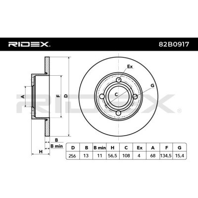 Bremsscheibe RIDEX 82B0917 82B0917 - foto 3