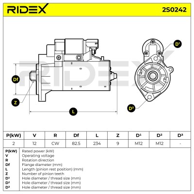 Anlasser RIDEX 2S0242 2S0242 - foto 6