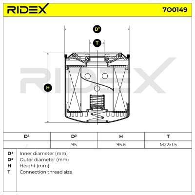 Ölfilter RIDEX 7O0149 7O0149 - foto 5