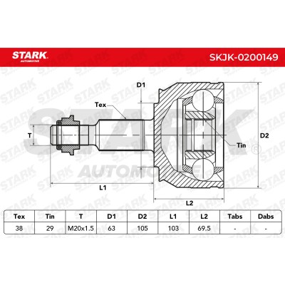 Gelenksatz, Antriebswelle Stark SKJK-0200149 SKJK-0200149 - foto 5