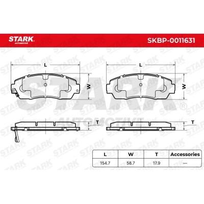 Bremsbeläge Satz Stark SKBP-0011631 SKBP-0011631 - foto 6