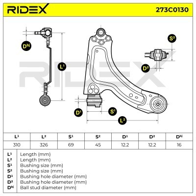 Querlenker RIDEX 273C0130 273C0130 - foto 8