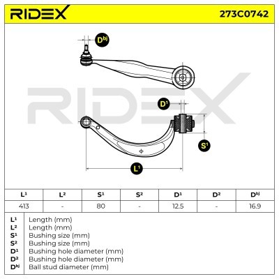 Querlenker RIDEX 273C0742 273C0742 - foto 7