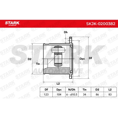 Gelenksatz, Antriebswelle Stark SKJK-0200382 SKJK-0200382 - foto 4