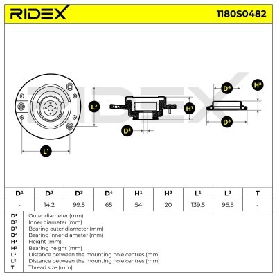 Stoßdämpferkissen Vorderachse RIDEX 1180S0482 1180S0482 - foto 6