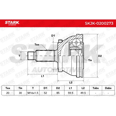 Gelenksatz, Antriebswelle Stark SKJK-0200273 SKJK-0200273 - foto 5