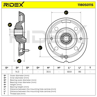Stoßdämpferkissen Vorderachse RIDEX 1180S0115 1180S0115 - foto 6