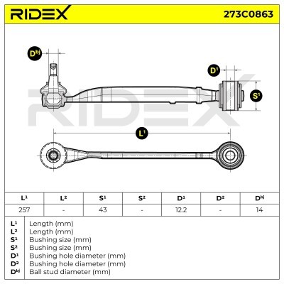 Querlenker RIDEX 273C0863 273C0863 - foto 6