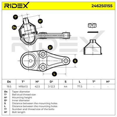 Traggelenk RIDEX 2462S0155 2462S0155 - foto 6