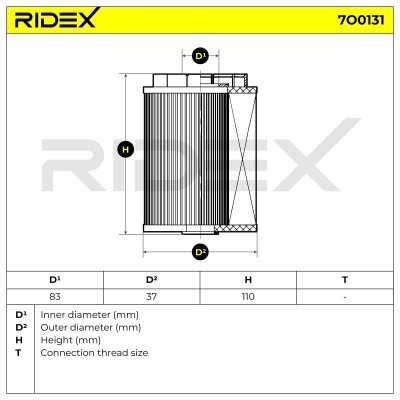 Ölfilter RIDEX 7O0131 7O0131 - foto 4