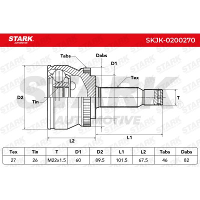 Gelenksatz, Antriebswelle Stark SKJK-0200270 SKJK-0200270 - foto 5