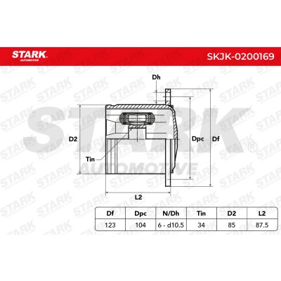 Gelenksatz, Antriebswelle Stark SKJK-0200169 SKJK-0200169 - foto 4