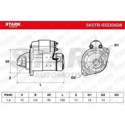 Anlasser Stark SKSTR-03330658 SKSTR-03330658 - foto 7