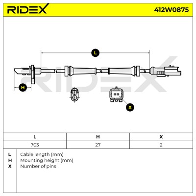 ABS Sensor RIDEX 412W0875 412W0875 - foto 6