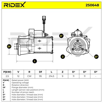 Anlasser RIDEX 2S0648 2S0648 - foto 6