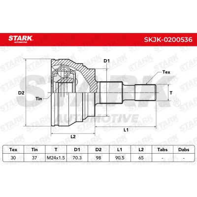 Gelenksatz, Antriebswelle Stark SKJK-0200536 SKJK-0200536 - foto 5
