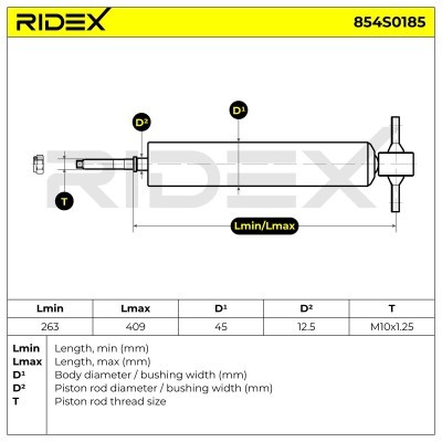 Stoßdämpfer RIDEX 854S0185 854S0185 - foto 7