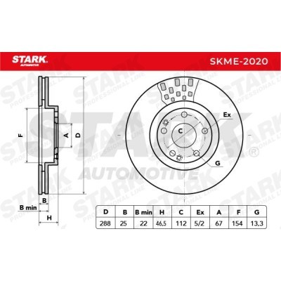 Bremsscheibe Stark SKME-2020 SKME-2020 - foto 7