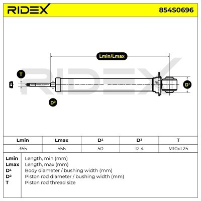 Stoßdämpfer RIDEX 854S0696 854S0696 - foto 8