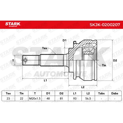 Gelenksatz, Antriebswelle Stark SKJK-0200207 SKJK-0200207 - foto 5