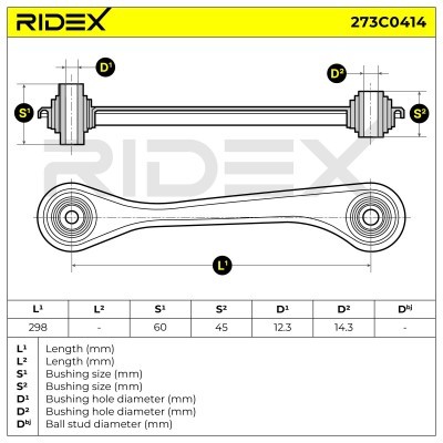Querlenker RIDEX 273C0414 273C0414 - foto 5