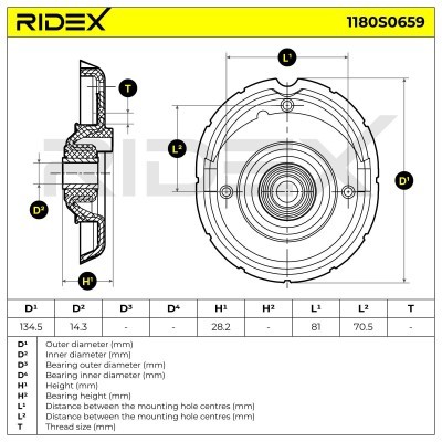 Stoßdämpferkissen Vorderachse RIDEX 1180S0659 1180S0659 - foto 4