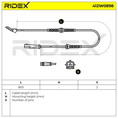 ABS Sensor RIDEX 412W0898 412W0898 - foto 6