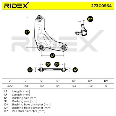 Querlenker RIDEX 273C0564 273C0564 - foto 6