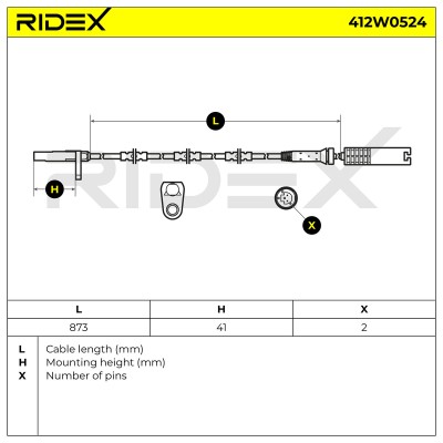 ABS Sensor RIDEX 412W0524 412W0524 - foto 7