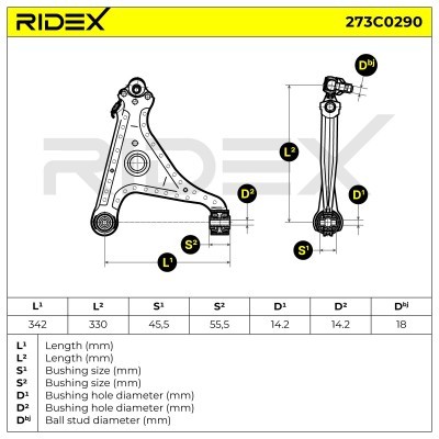 Querlenker RIDEX 273C0290 273C0290 - foto 6