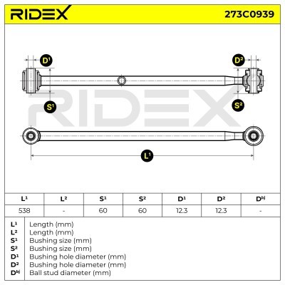 Querlenker RIDEX 273C0939 273C0939 - foto 5