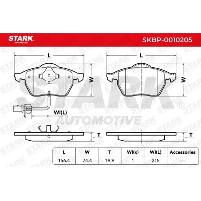 Bremsbeläge Satz Stark SKBP-0010205 SKBP-0010205 - foto 5