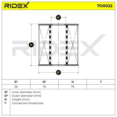 Ölfilter RIDEX 7O0022 7O0022 - foto 6