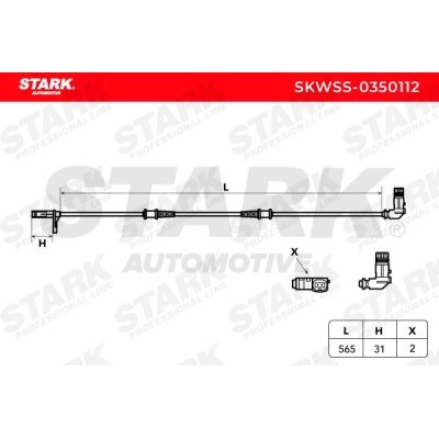 ABS Sensor Stark SKWSS-0350112 SKWSS-0350112 - foto 3