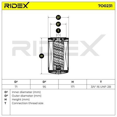 Ölfilter RIDEX 7O0231 7O0231 - foto 5