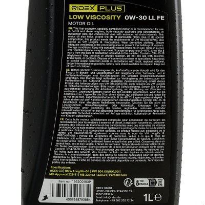 Motoröl RIDEX 1862O0193P 1862O0193P - foto 5