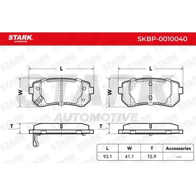 Bremsbeläge Satz Stark SKBP-0010040 SKBP-0010040 - foto 2