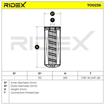 Ölfilter RIDEX 7O0236 7O0236 - foto 6