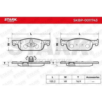 Bremsbeläge Satz Stark SKBP-0011743 SKBP-0011743 - foto 5