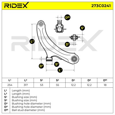 Querlenker RIDEX 273C0241 273C0241 - foto 7
