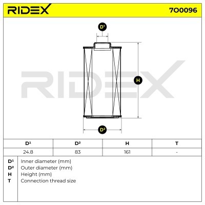 Ölfilter RIDEX 7O0096 7O0096 - foto 6