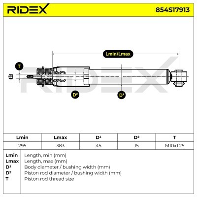 Stoßdämpfer RIDEX 854S17913 854S17913 - foto 8