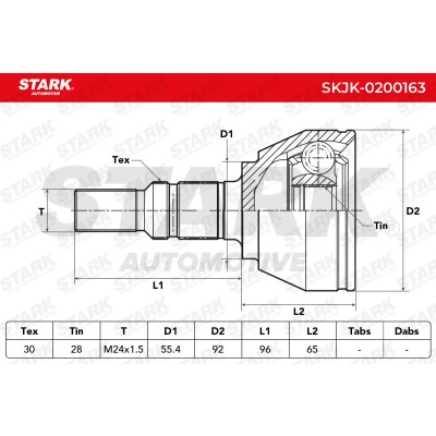 Gelenksatz, Antriebswelle Stark SKJK-0200163 SKJK-0200163 - foto 4