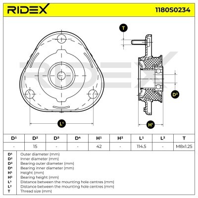 Stoßdämpferkissen Vorderachse RIDEX 1180S0234 1180S0234 - foto 5