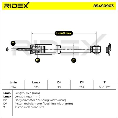 Stoßdämpfer RIDEX 854S0903 854S0903 - foto 9