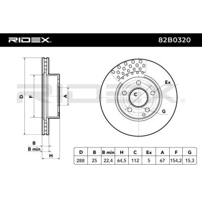 Bremsscheibe RIDEX 82B0320 82B0320 - foto 4