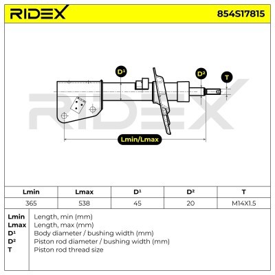 Stoßdämpfer RIDEX 854S17815 854S17815 - foto 5