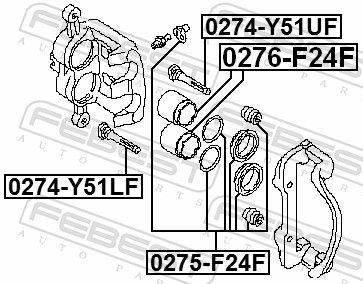 Führungsbolzen Bremssattel FEBEST 0274-Y51LF 0274-Y51LF - foto 2
