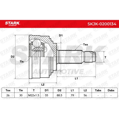 Gelenksatz, Antriebswelle Stark SKJK-0200134 SKJK-0200134 - foto 5